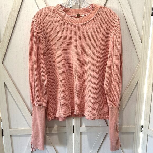 Free People Pink Long Sleeve Top - Picture 4 of 8